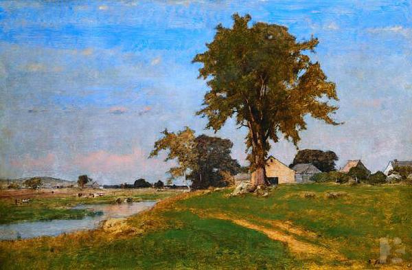 George Inness Old Elm at Medfield Norge oil painting art